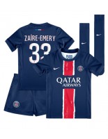 Paris Saint-Germain Warren Zaire-Emery #33 Domácí dres pro děti 2024-25 Krátký Rukáv (+ trenýrky)